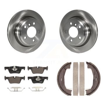 Rear Disc Rotors Ceramic Pads Parking Shoes Kit For BMW 320i xDrive 428i 328i Gran Coupe K8T-105475