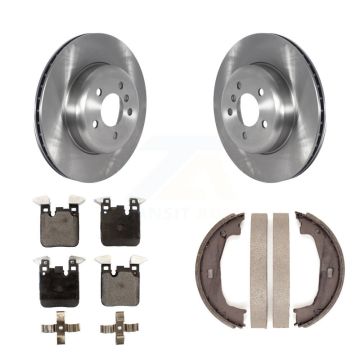 Rear Disc Rotors Ceramic Pads And Parking Brake Shoes Kit For BMW 428i xDrive 328i K8T-105476