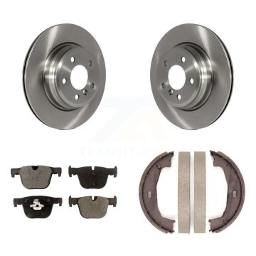 Rear Disc Rotors Ceramic Pads Parking Brake Shoes Kit For BMW 428i xDrive Gran Coupe 328i K8T-105480