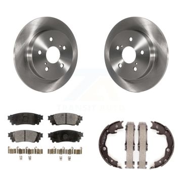Rear Disc Rotors Ceramic Pads And Parking Brake Shoes Kit For Toyota Camry RAV4 K8T-105533