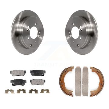 Rear Disc Rotors Ceramic Pads And Parking Brake Shoes Kit For 2006-2009 Hyundai Azera K8T-105537