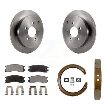 Rear Disc Rotors Ceramic Pads And Parking Shoes Kit For Buick Rendezvous Pontiac Montana K8T-105568