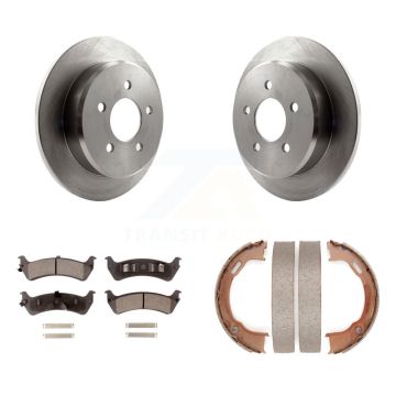 Rear Disc Rotors Ceramic Pads & Parking Shoes Kit For Ford Ranger Explorer Sport Mercury K8T-105576