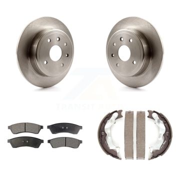 Rear Disc Rotors Ceramic Pads And Parking Brake Shoes Kit For 2004-2006 Suzuki Verona K8T-105684