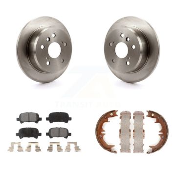 Rear Disc Rotors Ceramic Pads And Parking Brake Shoes Kit For Toyota Camry Solara Avalon K8T-105713