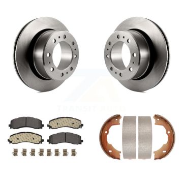 Rear Disc Rotors Ceramic Pads Parking Shoes Kit For 2021 Ram 3500 With Single Wheels K8T-105725