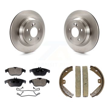 Rear Disc Rotors Ceramic Pads And Parking Brake Shoes Kit For Mercedes-Benz GLK350 GLK250 K8T-105759