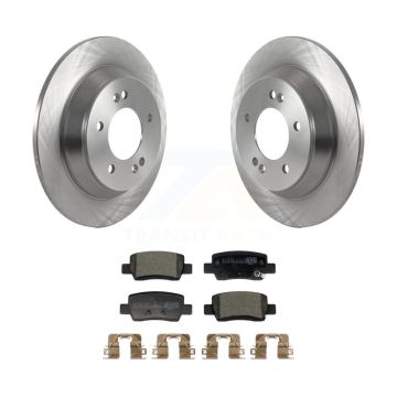 Rear Brake Rotor Ceramic Pad Kit For 21-23 Kia Seltos FWD with Automatic CVT transmission K8T-105769