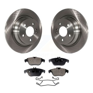 Rear Disc Brake Rotors Ceramic Pad Kit For 2010 Mercedes-Benz E350 Coupe With Solid Rotor K8T-105775