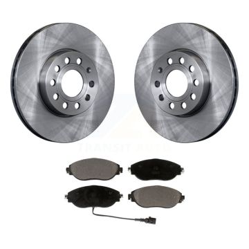Front Brake Rotor Ceramic Pad Kit For 22 Volkswagen Jetta With 288mm Diameter K8T-105797