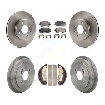 Front Rear Disc Brake Rotors Ceramic Pads And Drum Kit For Kia Rio K8T-105815