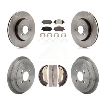 Front Rear Disc Brake Rotors Ceramic Pads And Drum Kit For Kia Rio Hyundai Accent K8T-105816