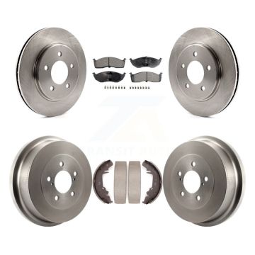 Front Rear Brake Rotor Ceramic Pad Drum Kit For Dodge Caravan Grand Plymouth Voyager Town K8T-105817