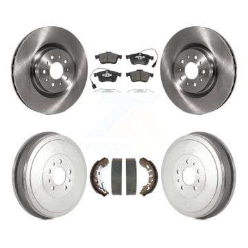 Front Rear Disc Brake Rotors Ceramic Pads And Drum Kit For 2015-2021 Ram ProMaster City K8T-105819