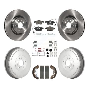 Front Rear Disc Brake Rotor Ceramic Pad & Drum Kit (7Pc) For 2015-2021 Ram ProMaster City K8T-105821