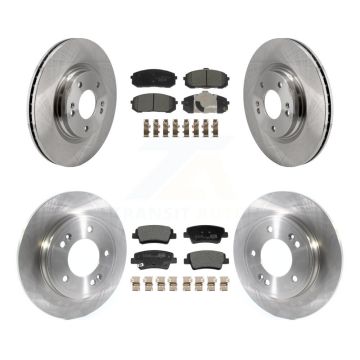 Front Rear Disc Brake Rotor Ceramic Pad Kit For Hyundai Elantra With Manual Parking K8T-105836