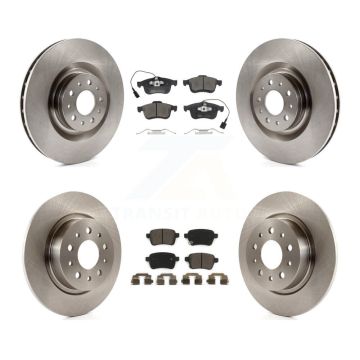 Front Rear Disc Brake Rotors And Ceramic Pads Kit For 2014-2020 Fiat 500L K8T-105850