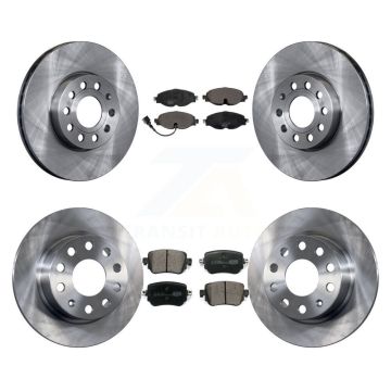 Front Rear Disc Brake Rotors And Ceramic Pads Kit For Volkswagen Golf SportWagen K8T-105853