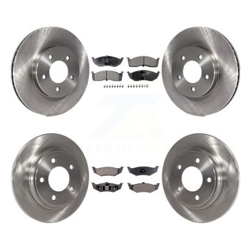Front Rear Disc Brake Rotor Ceramic Pad Kit For Chrysler Intrepid Dodge 300M Concorde LHS K8T-105863