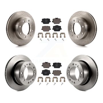 Front Rear Brake Rotor And Ceramic Pad Kit For 2023-2024 Ram 3500 With Single Wheels K8T-105864