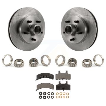 Front Brake Hub Rotor Inner & Outer Race Bearing Set Pads Kit For C1500 Chevrolet GMC KBB-1000028T
