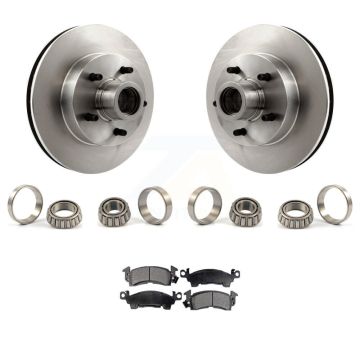 Front Brake Hub Rotor Inner & Outer Race Bearing Set Pad Kit For Chevrolet GMC C10 K5 KBB-1000038T