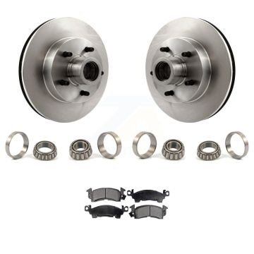 Front Brake Hub Rotor Inner & Outer Race Bearing Set Pads Kit For GMC C1500 Chevrolet KBB-1000048T