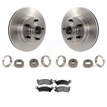 Front Brake Hub Rotor Inner & Outer Race Bearing Set Pads Kit For Chevrolet Astro GMC KBB-1000058T