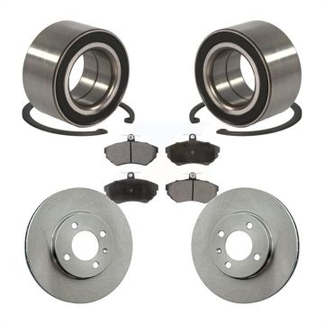 Front Wheel Bearing Disc Brake Rotors And Pads Kit For Volkswagen Cabrio Golf Passat KBB-100006