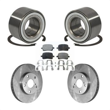 Front Wheel Bearing Disc Brake Rotor & Pad Kit For Toyota Camry Solara Avalon Lexus ES300 KBB-100008