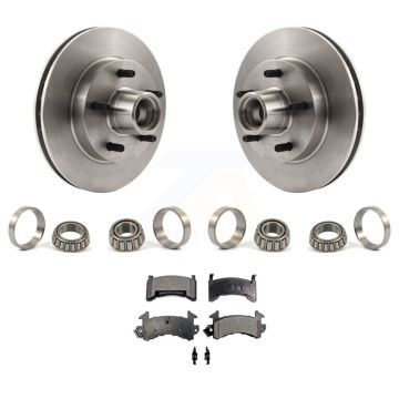Front Brake Hub Rotor Inner & Outer Race Bearing Set And Pad Kit For Chevrolet Camaro KBB-1000108T
