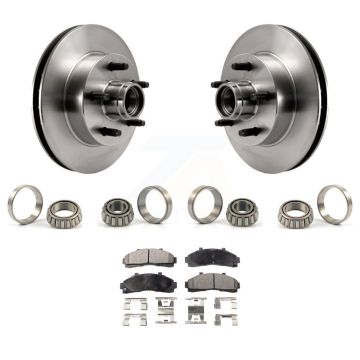 Front Brake Hub Rotor Inner & Outer Race Bearing Set Pads Kit For Ford Ranger Mazda KBB-1000118T
