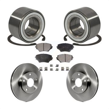 Front Wheel Bearing Disc Brake Rotors And Ceramic Pads Kit For Toyota RAV4 KBB-100014