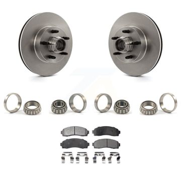 Front Brake Hub Rotor Inner & Outer Race Bearing Set Pads Kit For Ford Ranger Mazda KBB-1000158T