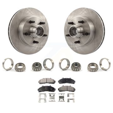Front Brake Hub Rotor Inner & Outer Race Bearing Set Pads Kit For Ford Ranger Mazda KBB-1000168T
