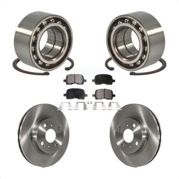 Front Wheel Bearing Disc Brake Rotor Pad Kit For 1998-2002 Toyota Corolla Chevrolet Prizm KBB-100019