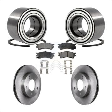 Front Wheel Bearing Disc Brake Rotors And Ceramic Pads Kit For Mazda 626 Ford Probe MX-6 KBB-100021