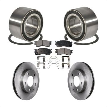 Front Wheel Bearing Disc Brake Rotors And Ceramic Pads Kit For Mazda Protege Protege5 KBB-100033