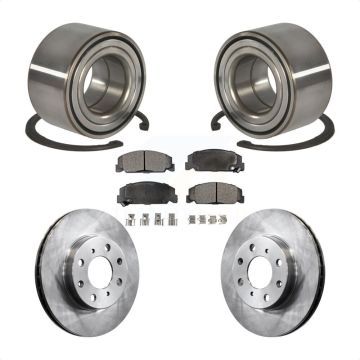 Front Wheel Bearing Disc Brake Rotors And Ceramic Pads Kit For Honda Civic del Sol KBB-100045