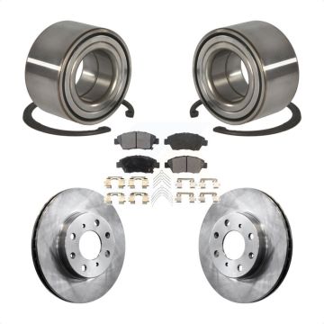Front Wheel Bearing Disc Brake Rotors And Ceramic Pads Kit For Honda Civic KBB-100046