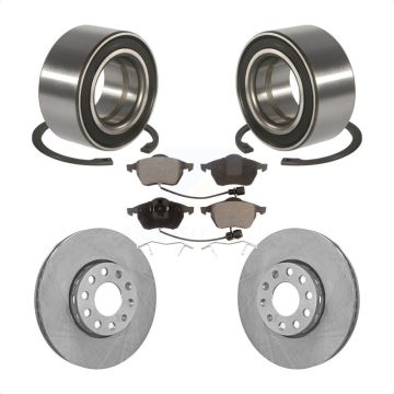 Front Wheel Bearing Disc Brake Rotors And Ceramic Pads Kit For Audi A6 Quattro 100 KBB-100047