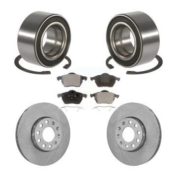 Front Wheel Bearing Disc Brake Rotor And Ceramic Pad Kit For Volkswagen Passat Audi A4 A6 KBB-100048