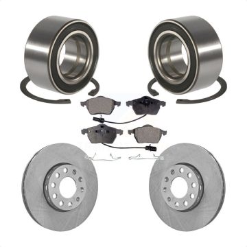 Front Wheel Bearing Disc Brake Rotor And Ceramic Pad Kit For Volkswagen Passat Audi A4 A6 KBB-100049