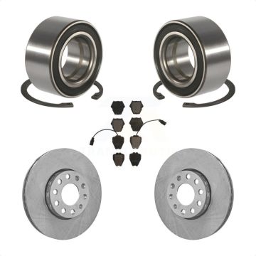 Front Wheel Bearing Brake Rotor Pad Kit For 02 Volkswagen Passat With Dual Piston Caliper KBB-100050