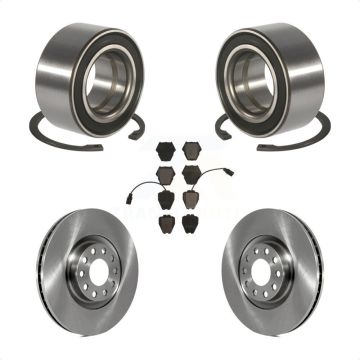 Front Wheel Bearing Disc Brake Rotors And Ceramic Pads Kit For 2000-2001 Audi S4 A4 KBB-100051