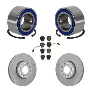 Front Wheel Bearing Brake Rotor Pad Kit For 02 Volkswagen Passat With Dual Piston Caliper KBB-100056