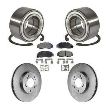 Front Wheel Bearing Disc Brake Rotors And Pads Kit For 1997-2001 Acura Integra Type R KBB-100060