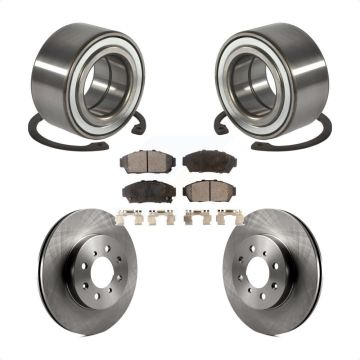 Front Wheel Bearing Disc Brake Rotors And Ceramic Pads Kit For Acura Integra Honda Civic KBB-100063