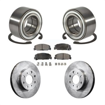 Front Wheel Bearing Disc Brake Rotors And Ceramic Pads Kit For Honda Civic KBB-100065