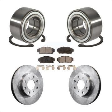 Front Wheel Bearing Brake Rotor & Pad Kit For 1994-1995 Honda Civic EX with Sedan Non-ABS KBB-100066